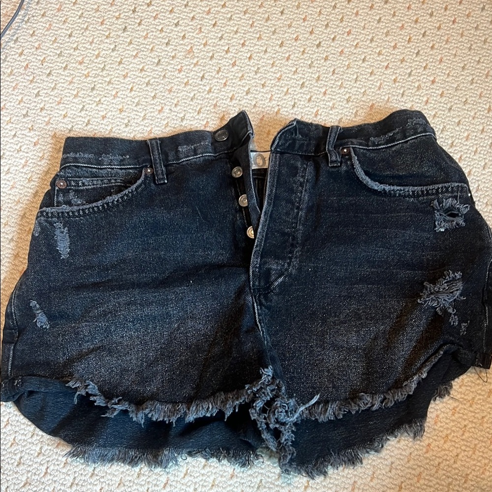 We The Free Dark black Denim Shorts